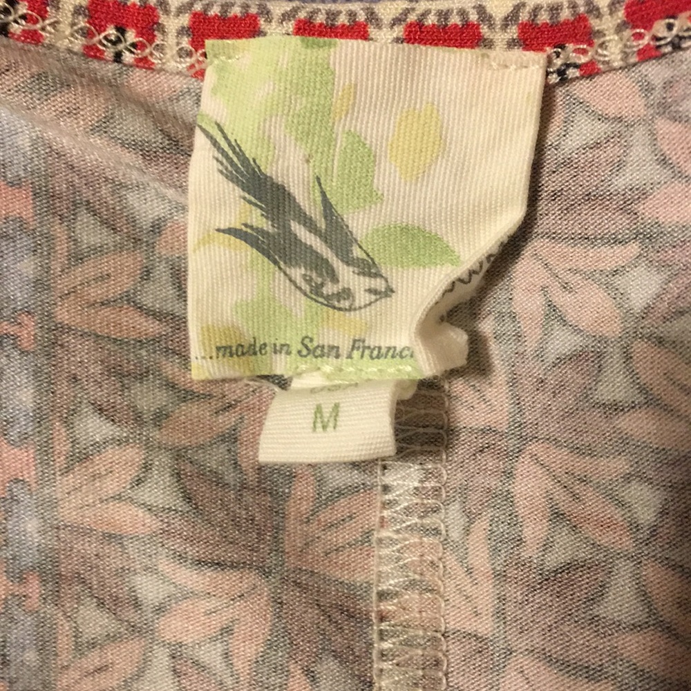 Weston Wear for Anthropologie red/white multicolored tunic/tank top - Picture 5 of 7